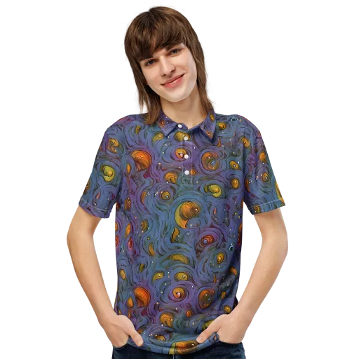 Amber Eye Garden on a Men's Slim Fit Polo Shirt