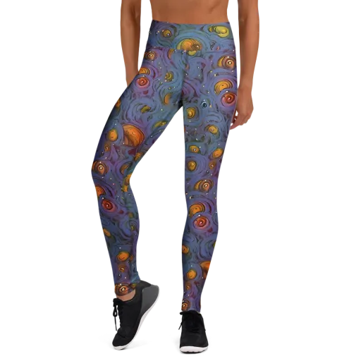 Amber Eye Garden on a Yoga Leggings