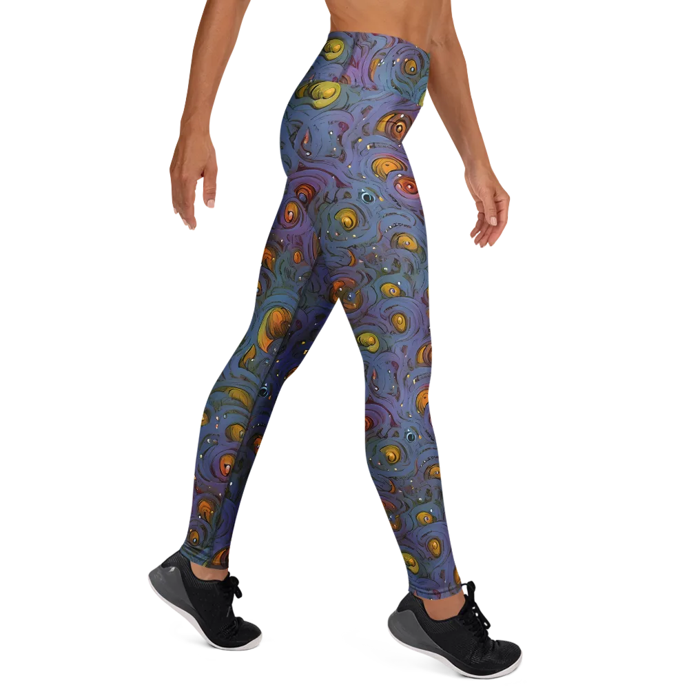 Amber Eye Garden on Yoga Leggings — Right