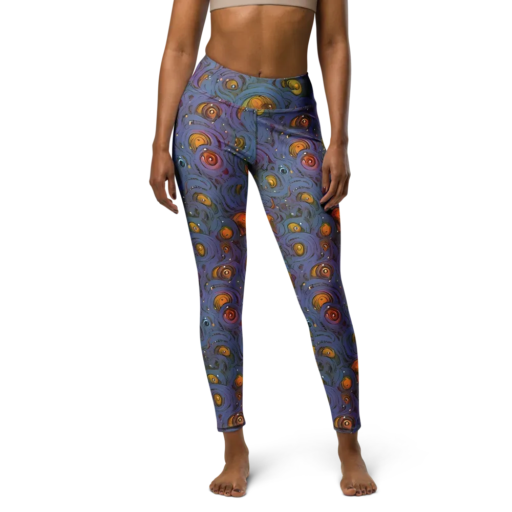 Amber Eye Garden on Yoga Leggings — Front