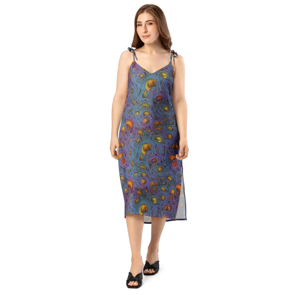 Amber Eye Garden on Slip Dress — Front