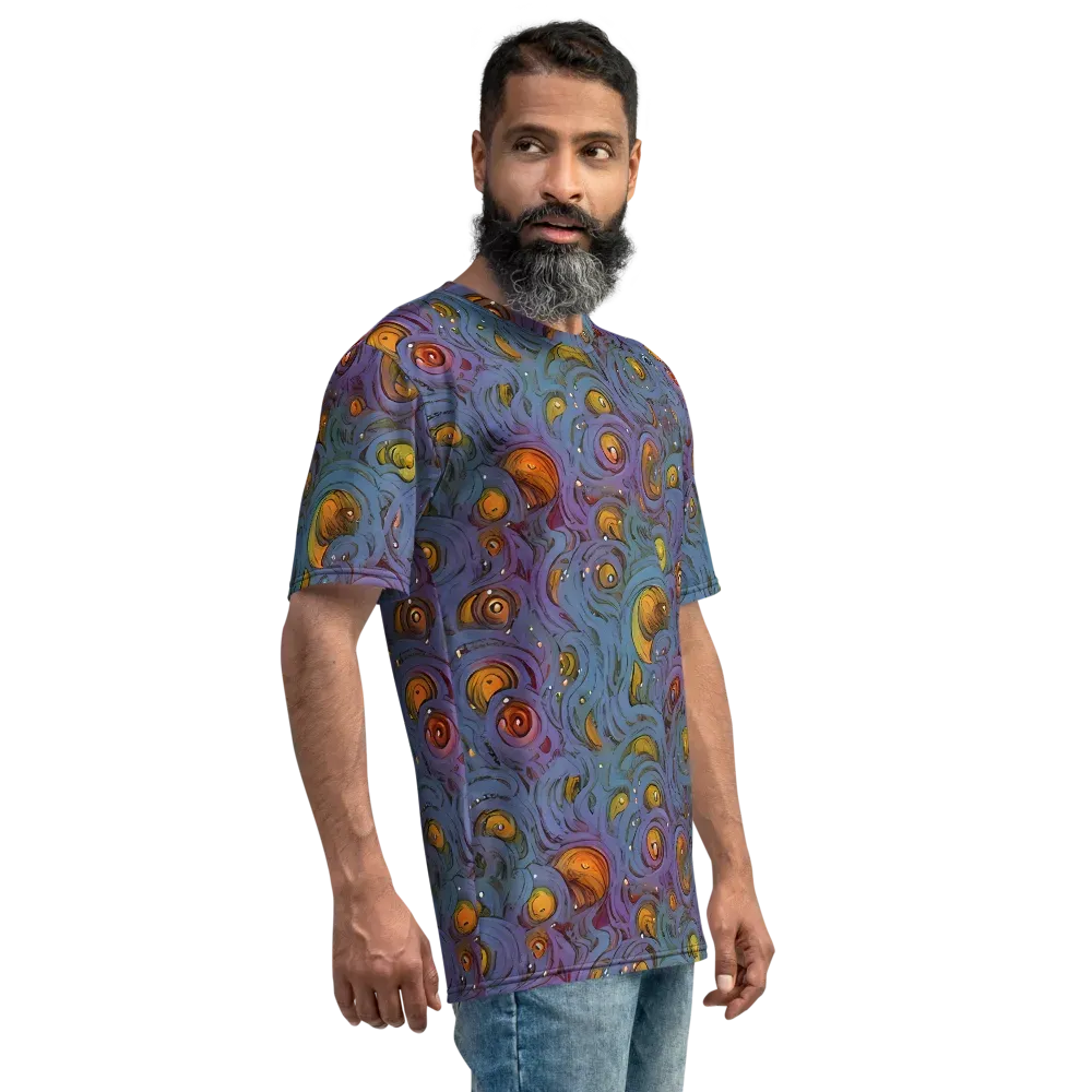 Amber Eye Garden on Men's Crew Neck T-Shirt — Right
