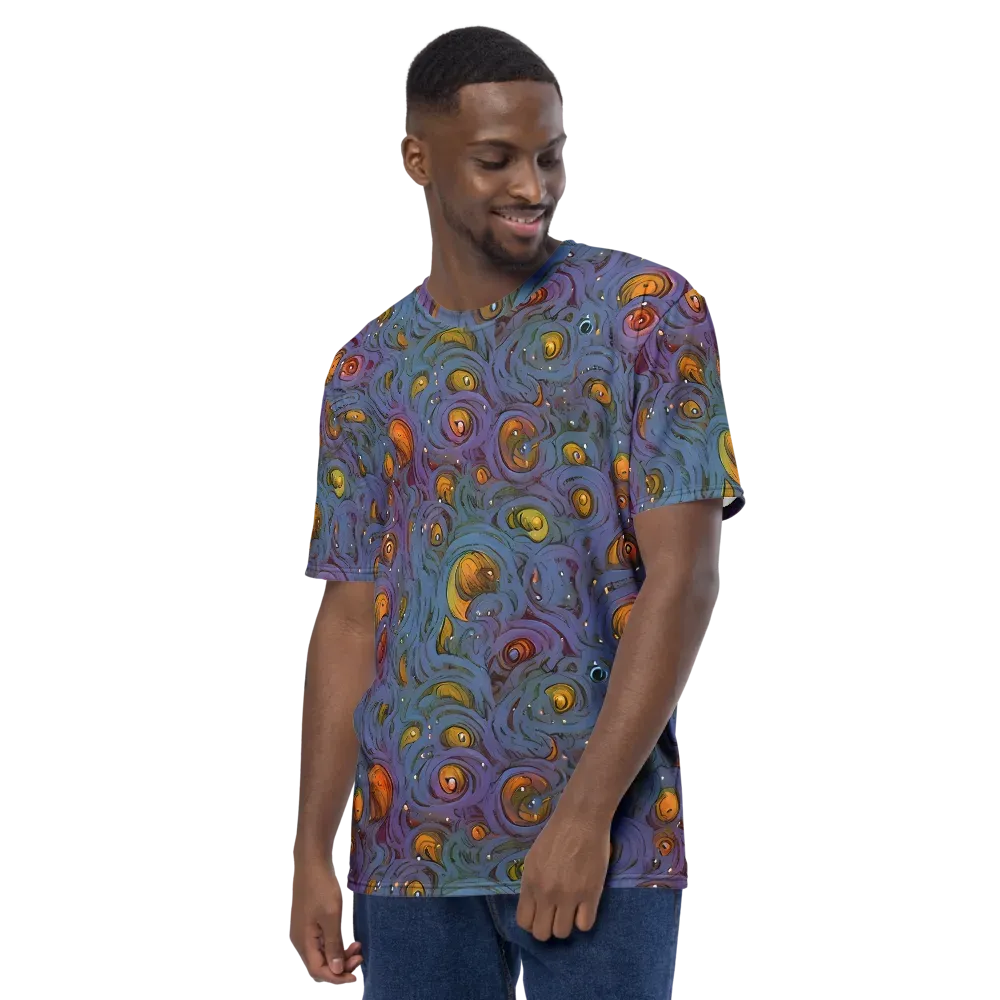 Amber Eye Garden on Men's Crew Neck T-Shirt — Left