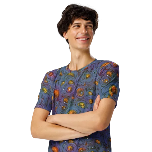 Amber Eye Garden on a Men's Crew Neck T-Shirt
