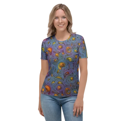 Amber Eye Garden on a Women's Crew Neck T-Shirt