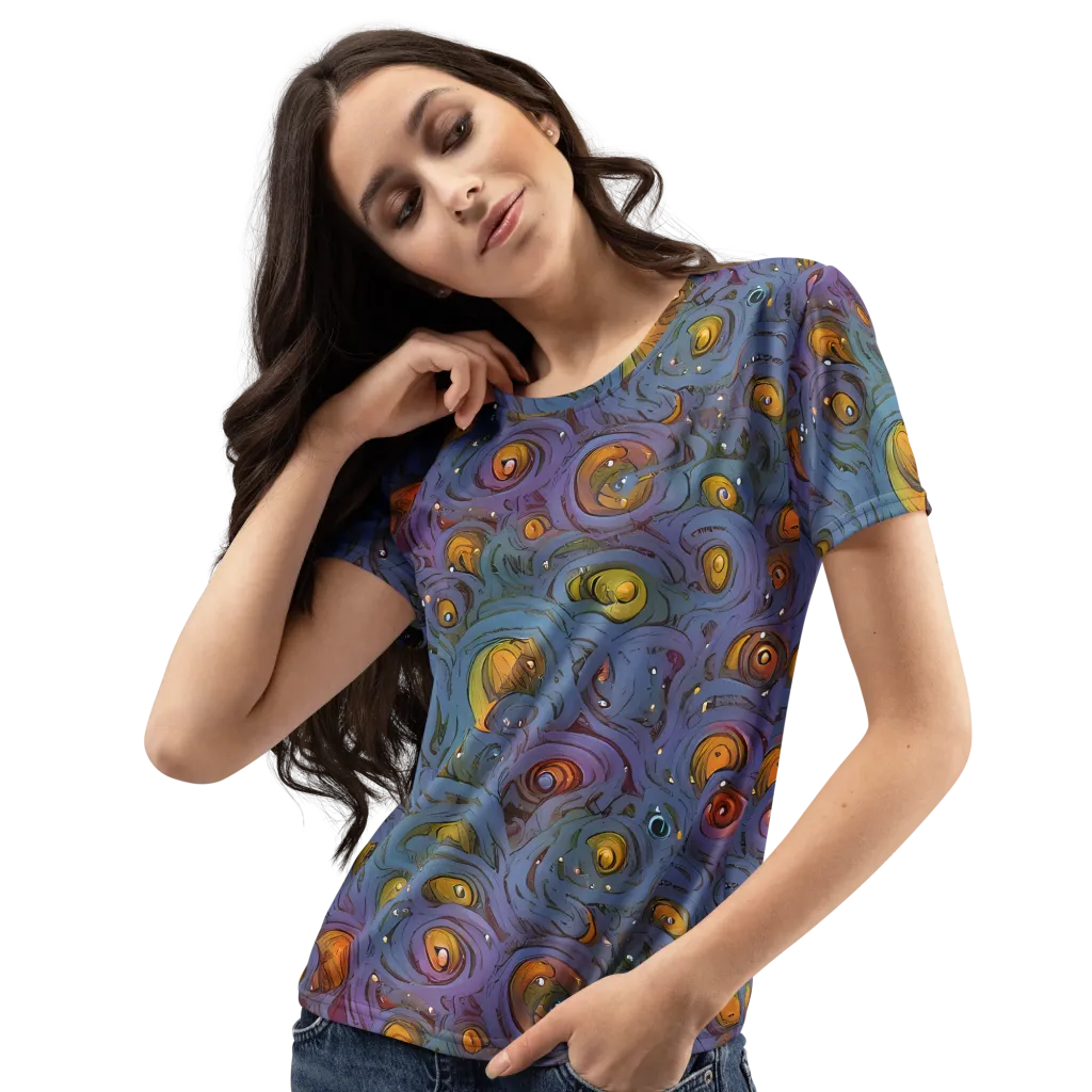 Amber Eye Garden on Women's Crew Neck T-Shirt — Left Front