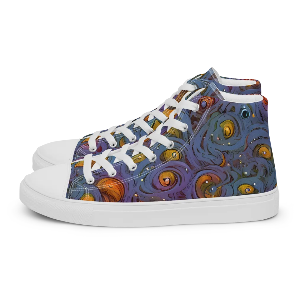 Amber Eye Garden on Women's High Top Canvas Shoes — Left