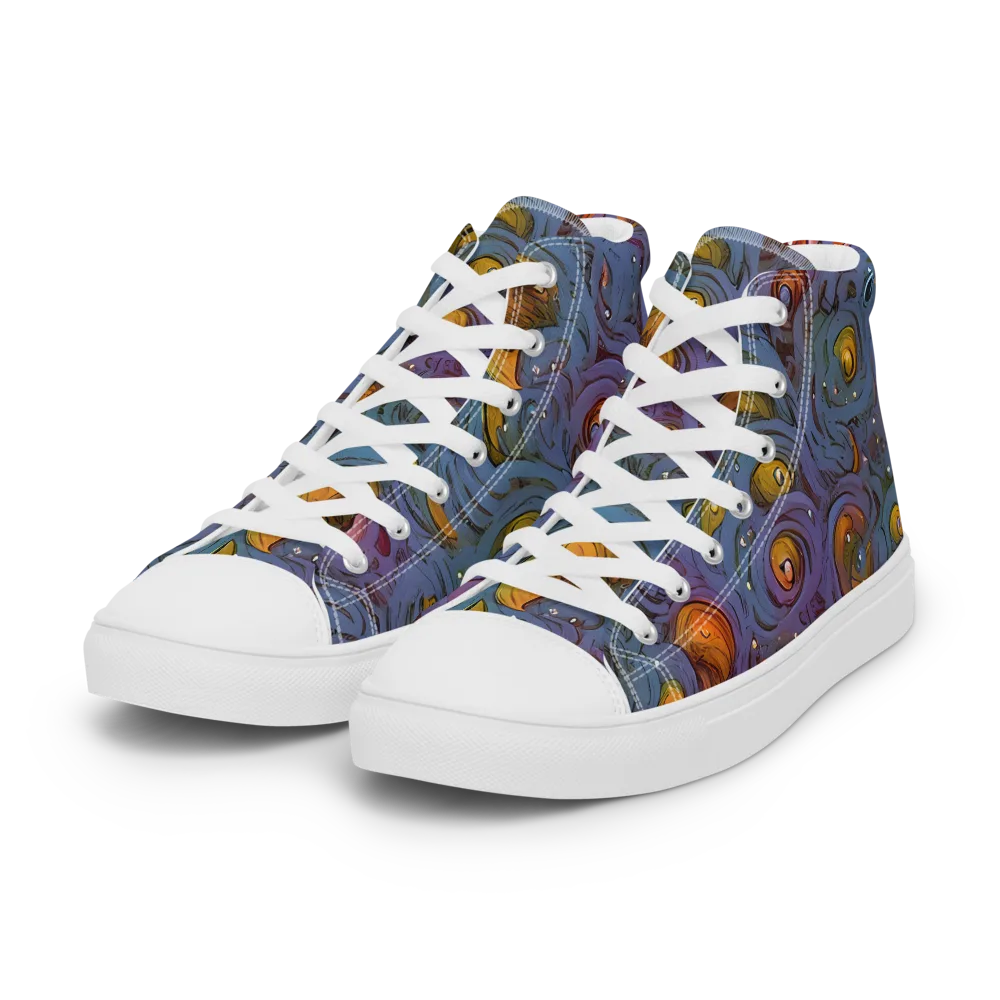 Amber Eye Garden on Women's High Top Canvas Shoes — Left Front