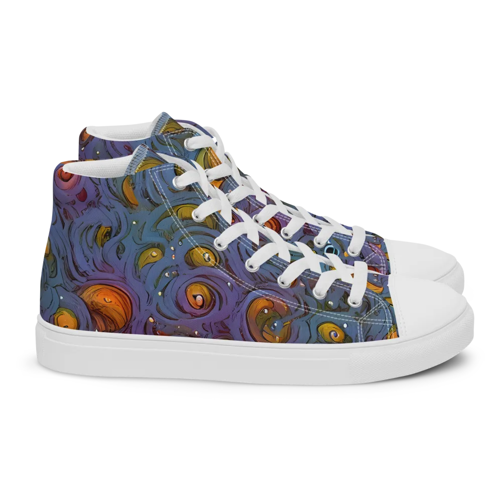 Amber Eye Garden on Women's High Top Canvas Shoes — Right