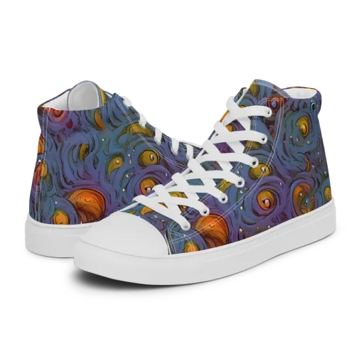 Amber Eye Garden on a Women's High Top Canvas Shoes