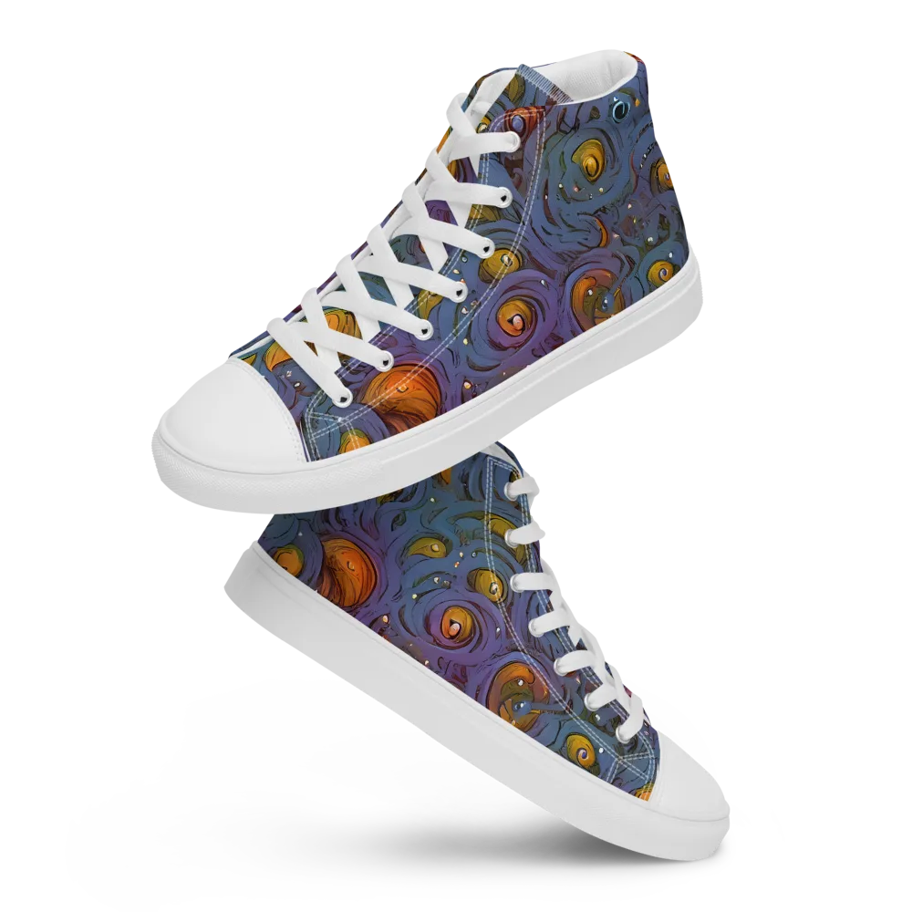 Amber Eye Garden on Women's High Top Canvas Shoes — Front