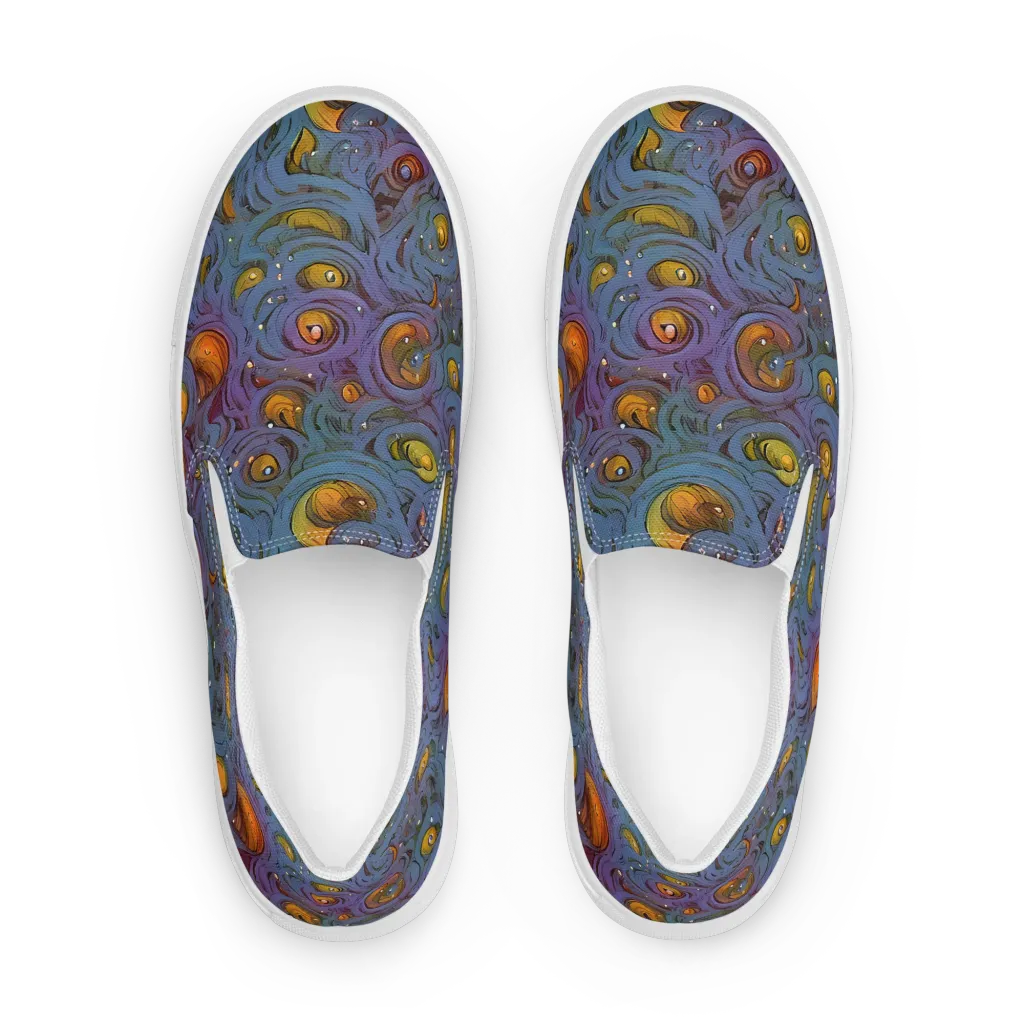 Amber Eye Garden on Men's Slip-On Canvas Shoes — Front