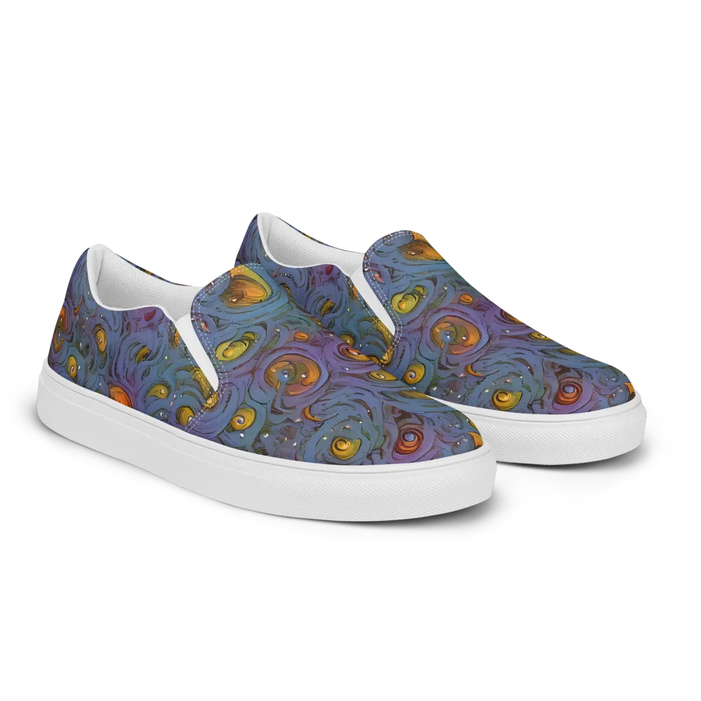 Amber Eye Garden on Men's Slip-On Canvas Shoes — Right Front
