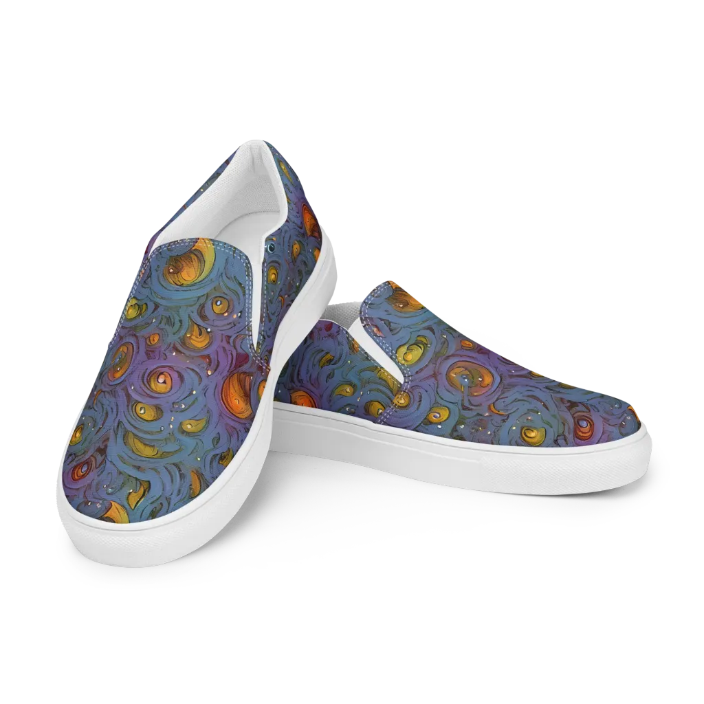 Amber Eye Garden on Men's Slip-On Canvas Shoes — Left Front