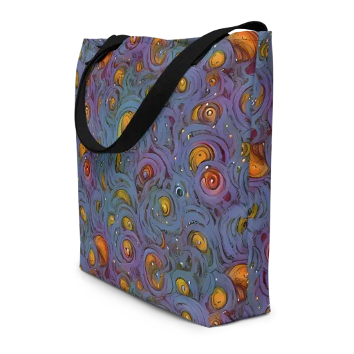 Amber Eye Garden on a Large Tote Bag W/ Pocket