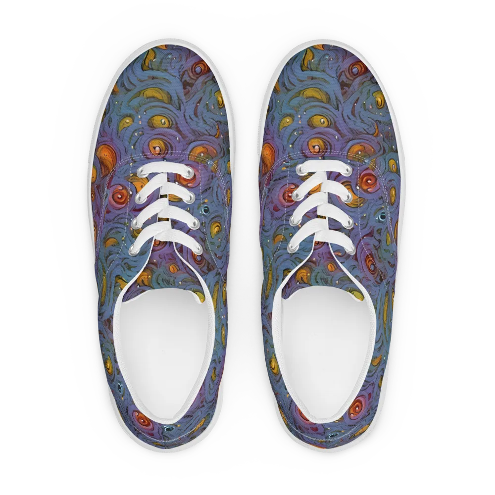 Amber Eye Garden on Men's Lace-Up Canvas Shoes — Front