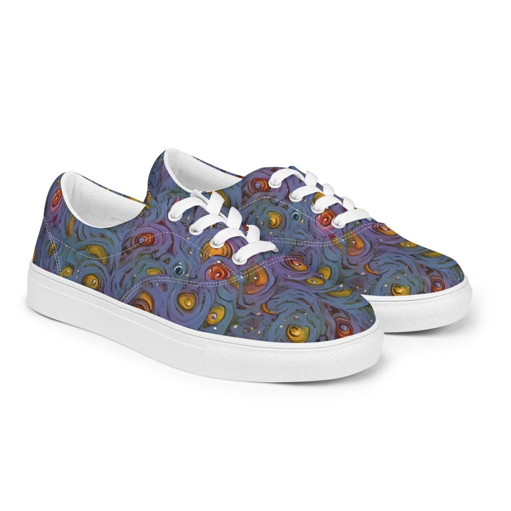 Amber Eye Garden on Men's Lace-Up Canvas Shoes — Right Front