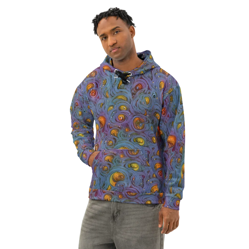 Amber Eye Garden on Cotton Hoodie — Left Front