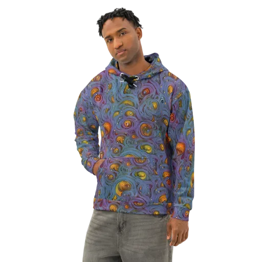 Amber Eye Garden on a Cotton Hoodie