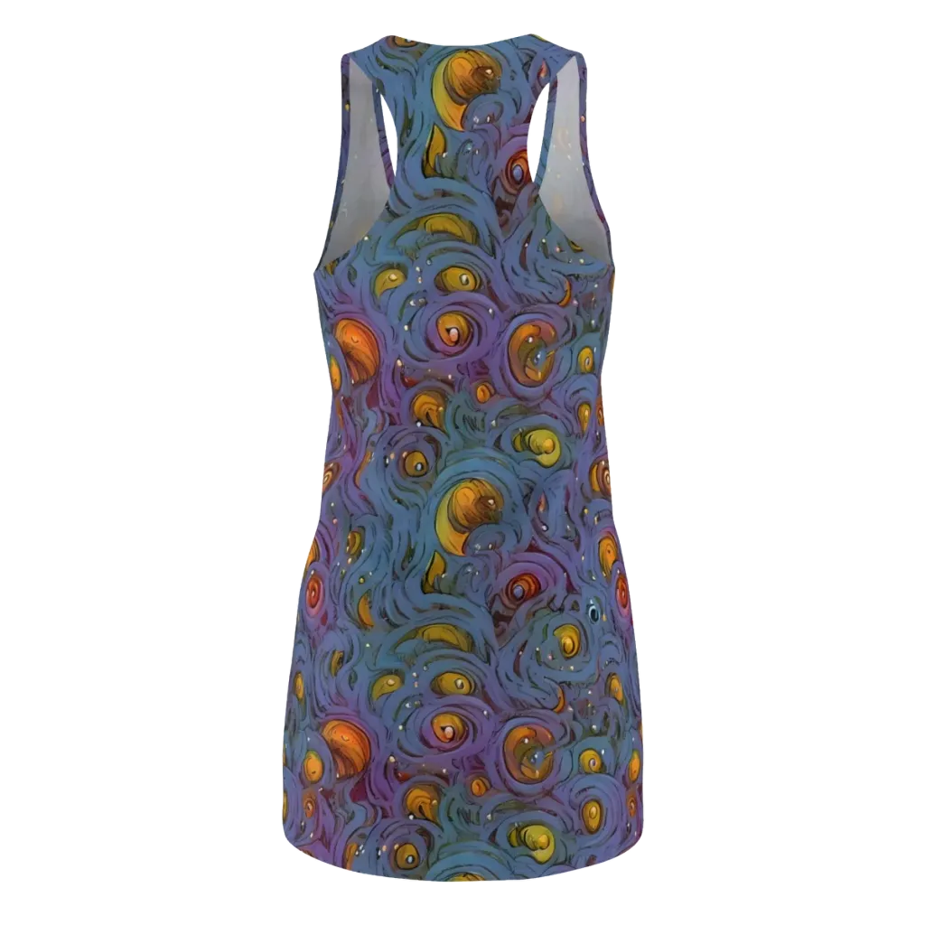 Amber Eye Garden on Racerback Dress — Back