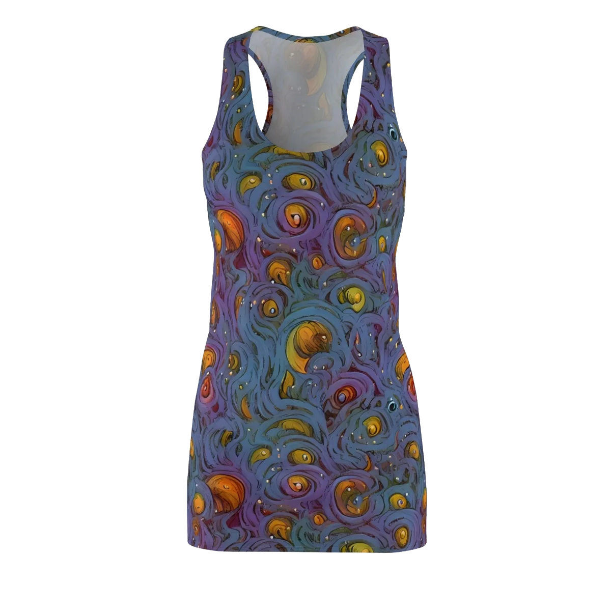 Amber Eye Garden on Racerback Dress — Front