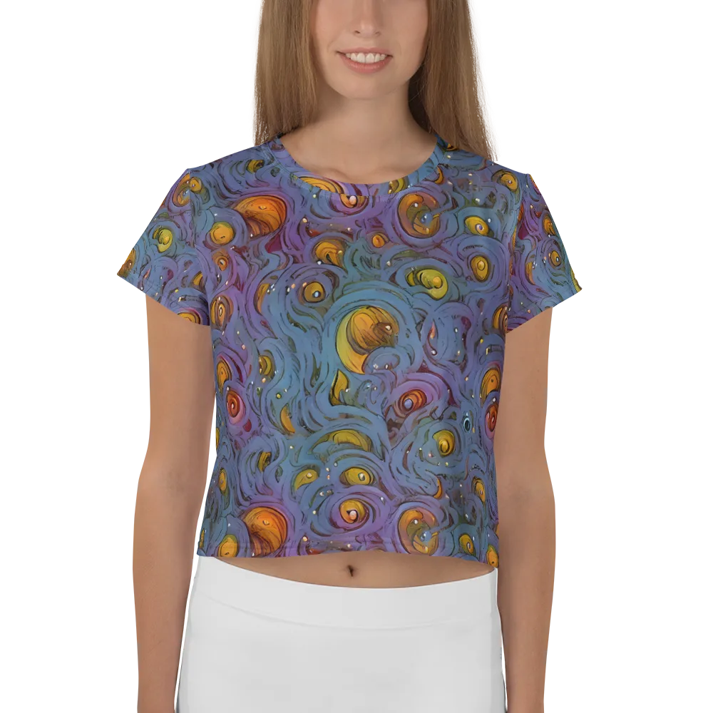 Amber Eye Garden on Crop Tee — Front