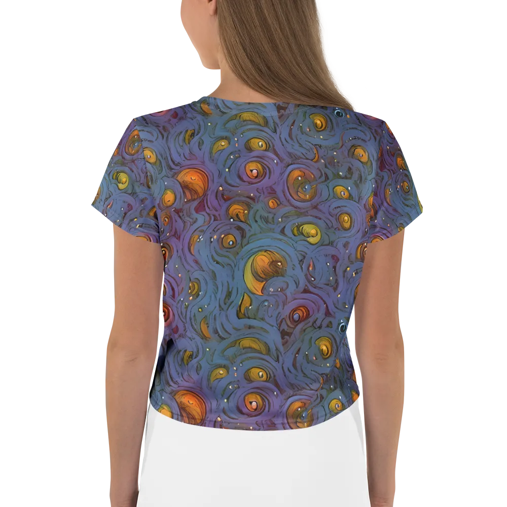 Amber Eye Garden on Crop Tee — Back
