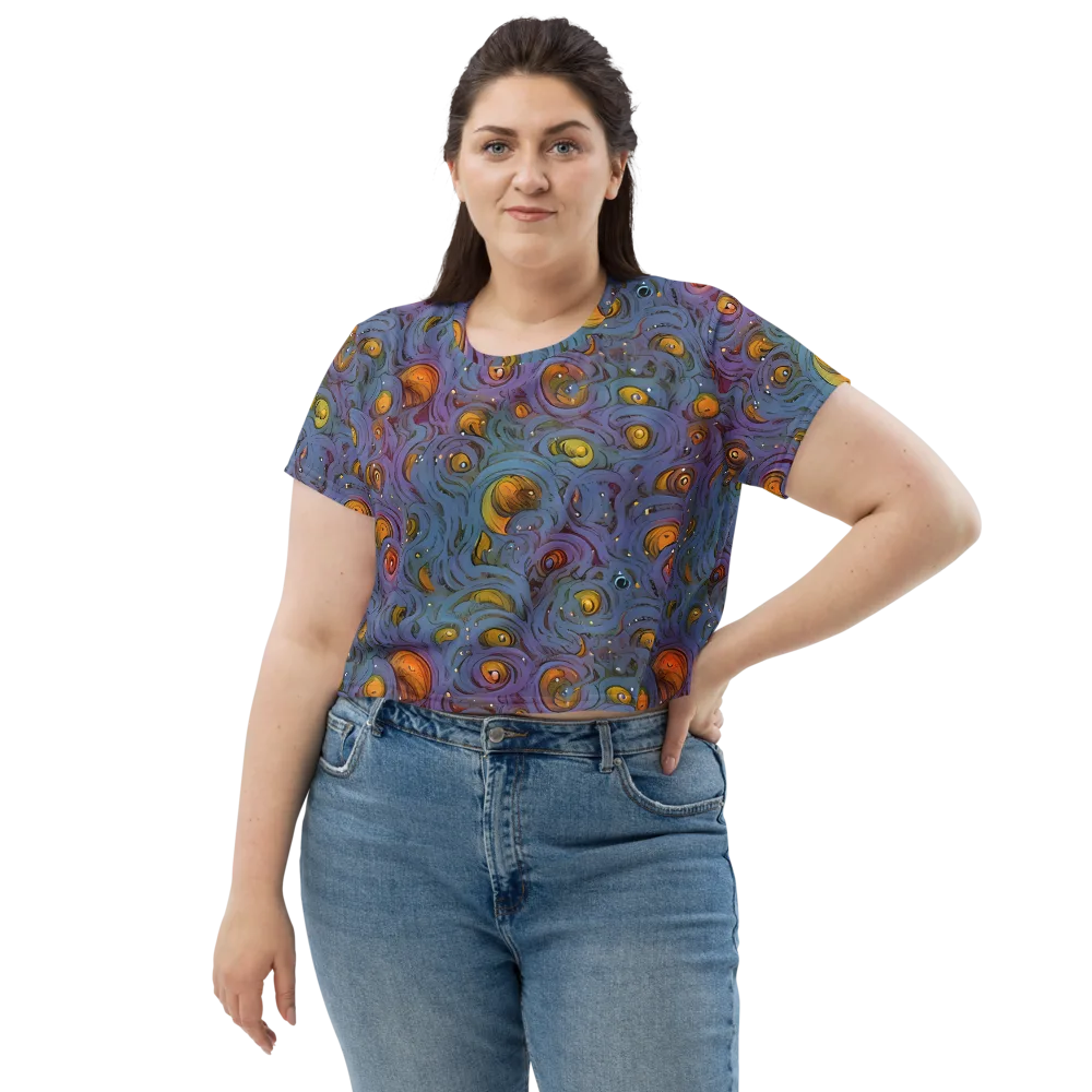 Amber Eye Garden on Crop Tee — Front