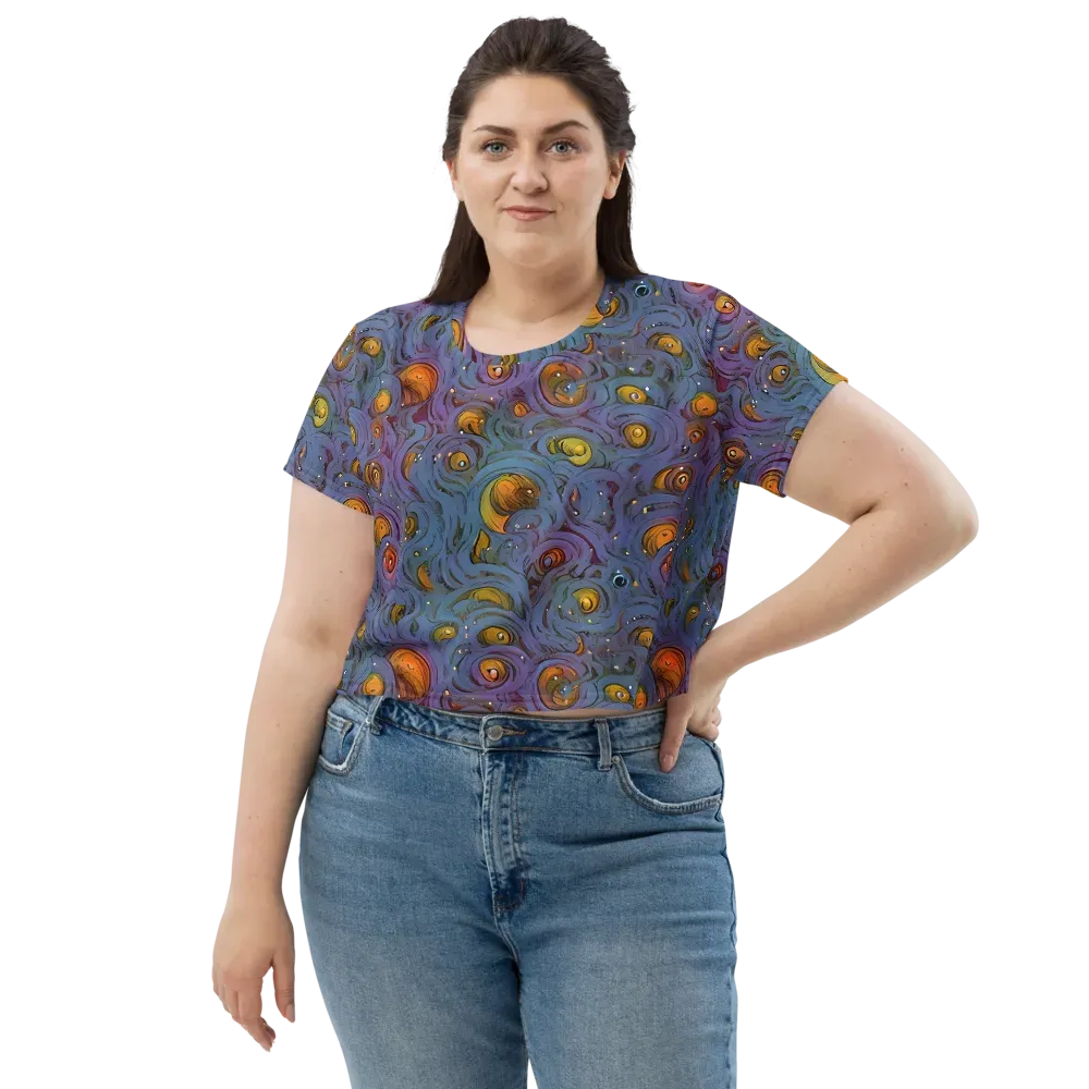 Amber Eye Garden on Crop Tee — Front