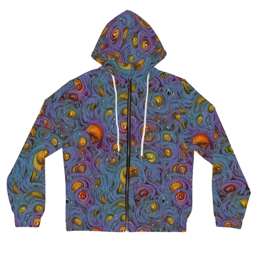 Amber Eye Garden on a Women's Full-Zip Hoodie