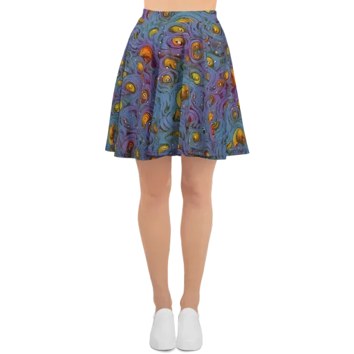 Amber Eye Garden on a Skater Skirt