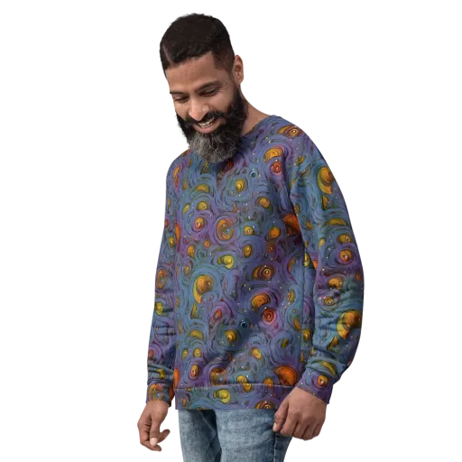 Amber Eye Garden on a Sweatshirt
