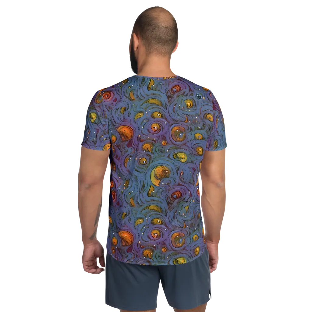 Amber Eye Garden on Men's Athletic T-Shirt — Back