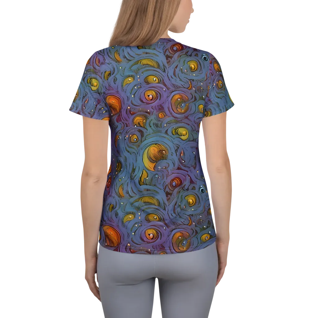 Amber Eye Garden on Women's Athletic T-Shirt — Back