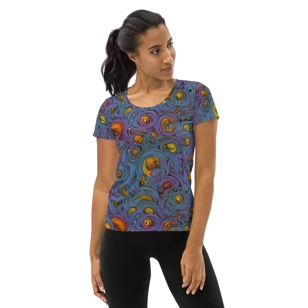 Amber Eye Garden on Women's Athletic T-Shirt — Front