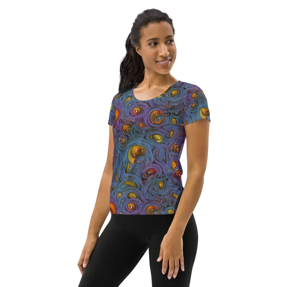 Amber Eye Garden on Women's Athletic T-Shirt — Left