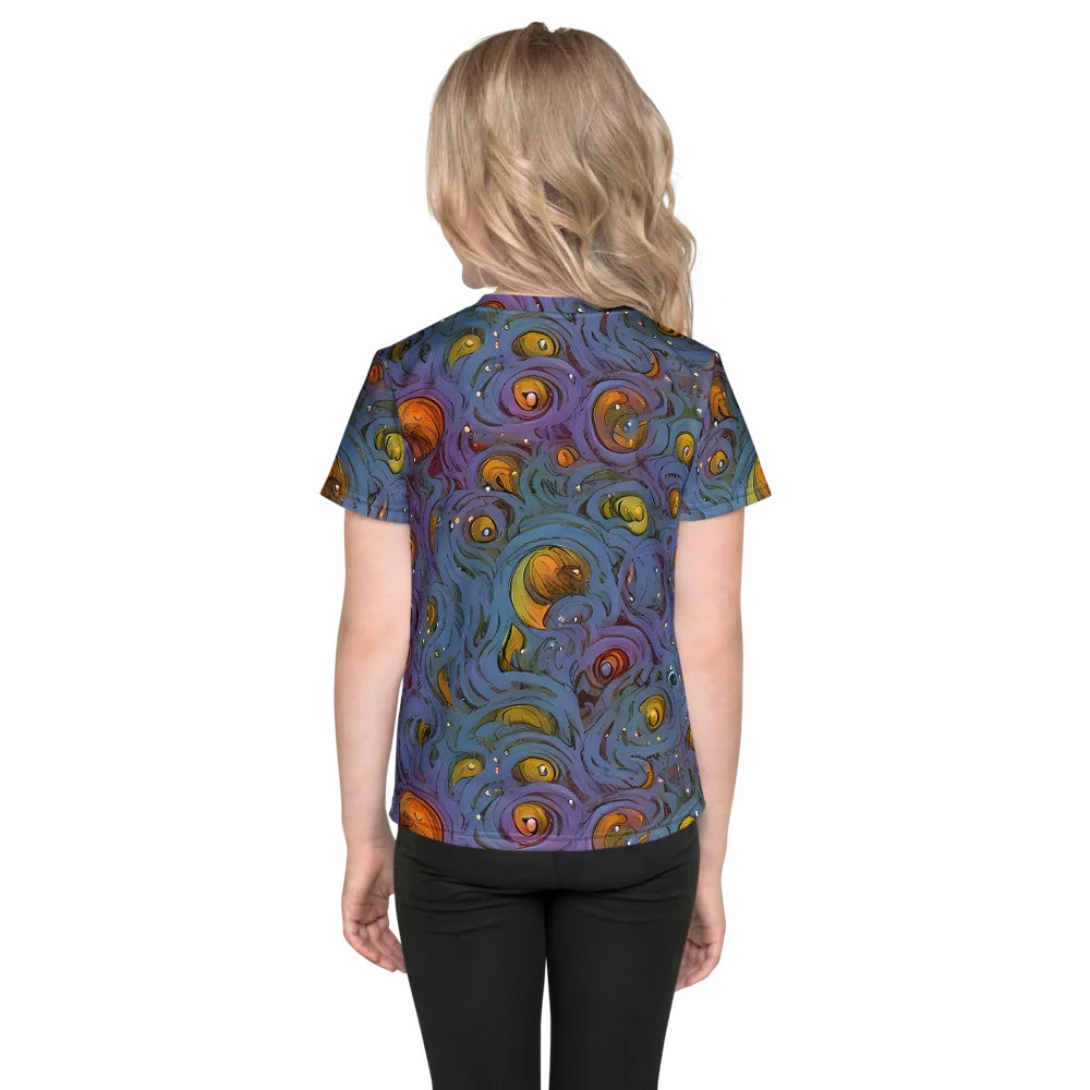 Amber Eye Garden on Kids Crew Neck T-Shirt — Back
