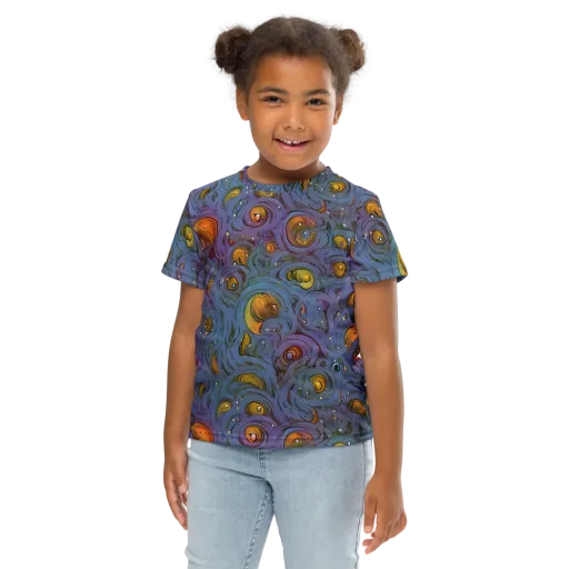 Amber Eye Garden on a Kids Crew Neck T-Shirt