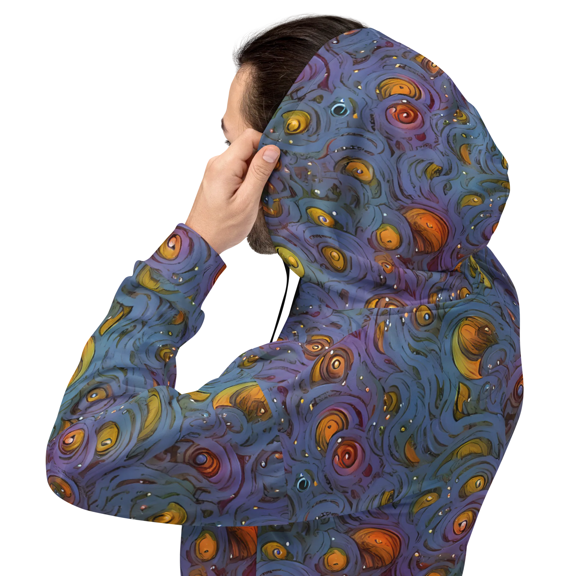 Amber Eye Garden on Hoodie — Back