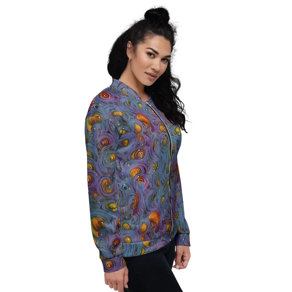 Amber Eye Garden on Bomber Jacket — Right