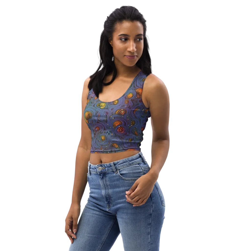 Amber Eye Garden on Crop Top — Left Front