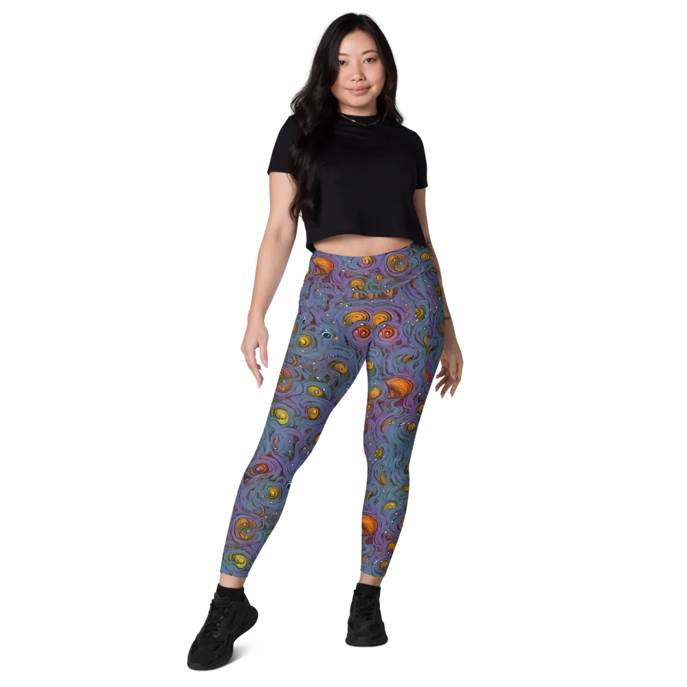 Amber Eye Garden on Leggings with Pockets — Front