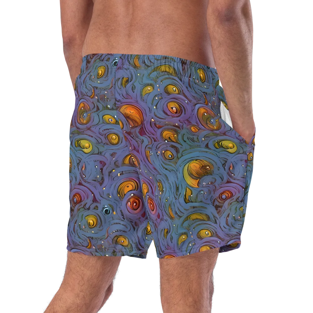 Amber Eye Garden on Swim Trunks — Right Back