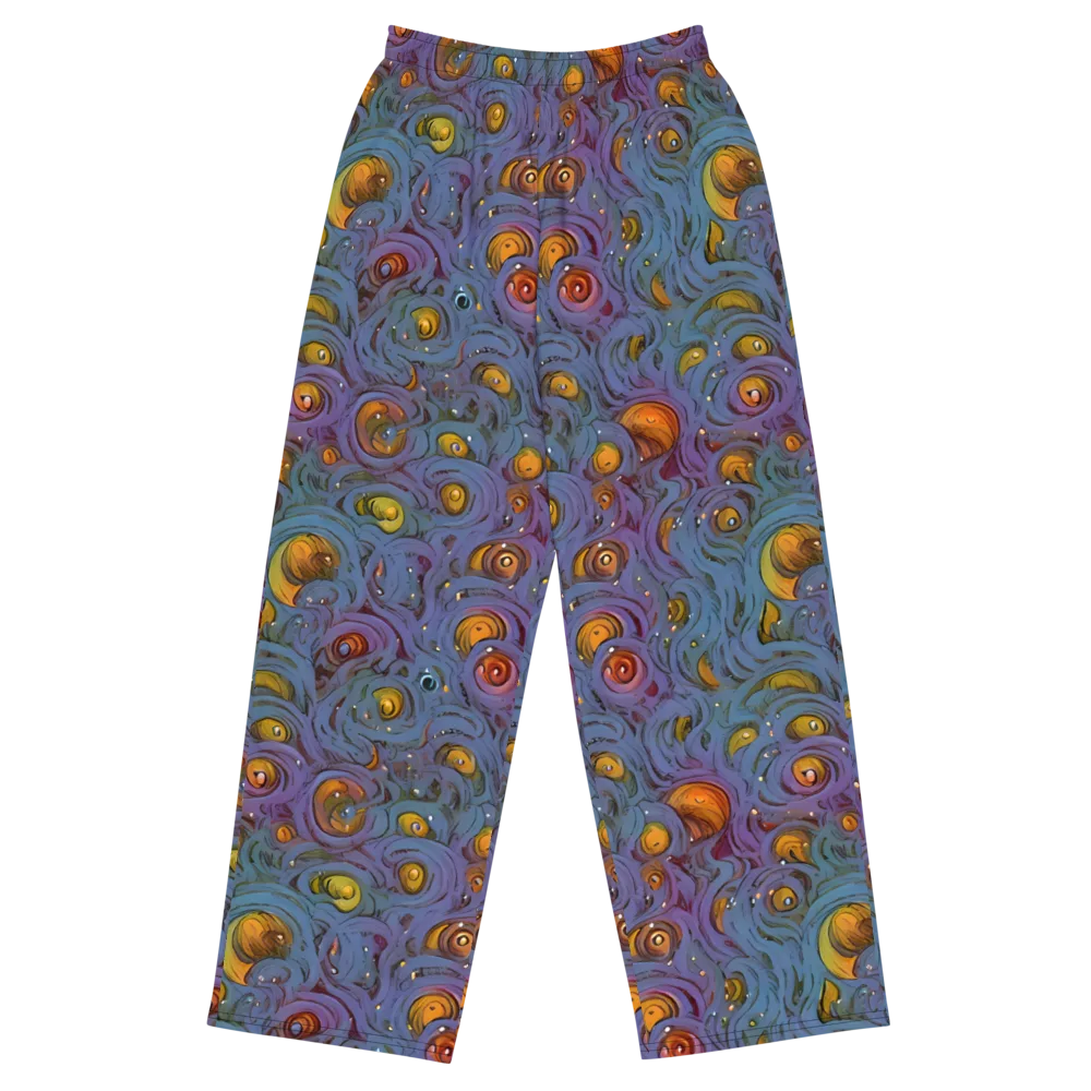Amber Eye Garden on Wide-Leg Pants — Front