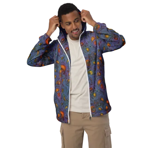 Amber Eye Garden on a Men's Windbreaker