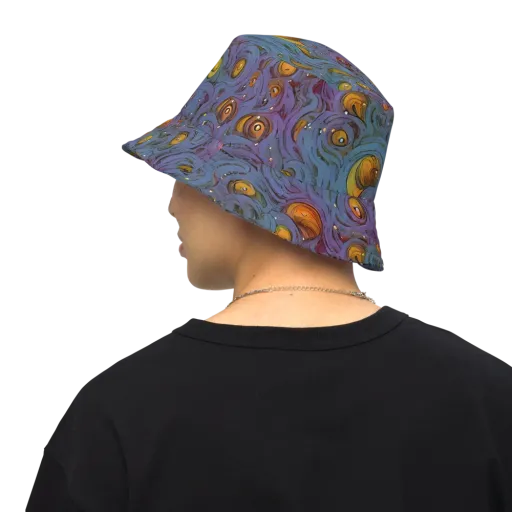 Amber Eye Garden on a Reversible Bucket Hat