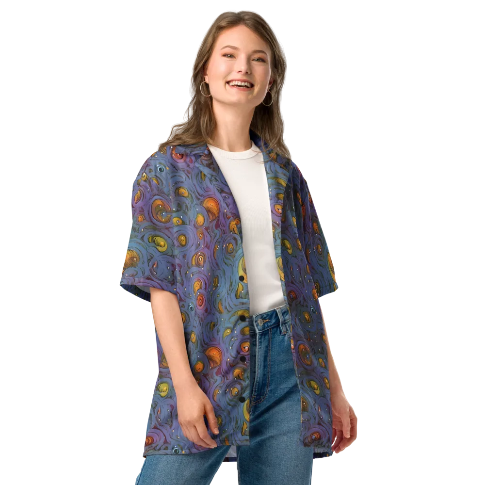 Amber Eye Garden on Button Shirt — Front