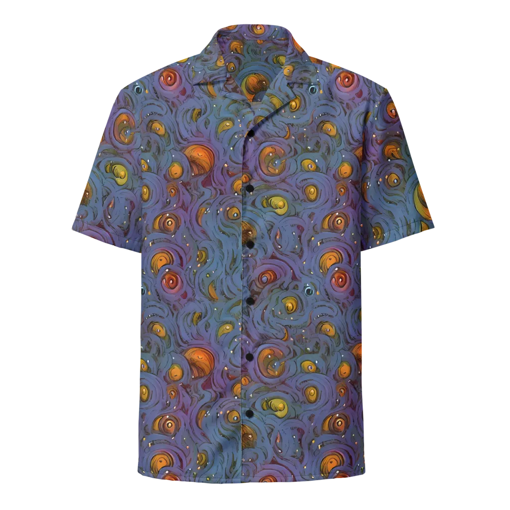 Amber Eye Garden on Button Shirt — Front