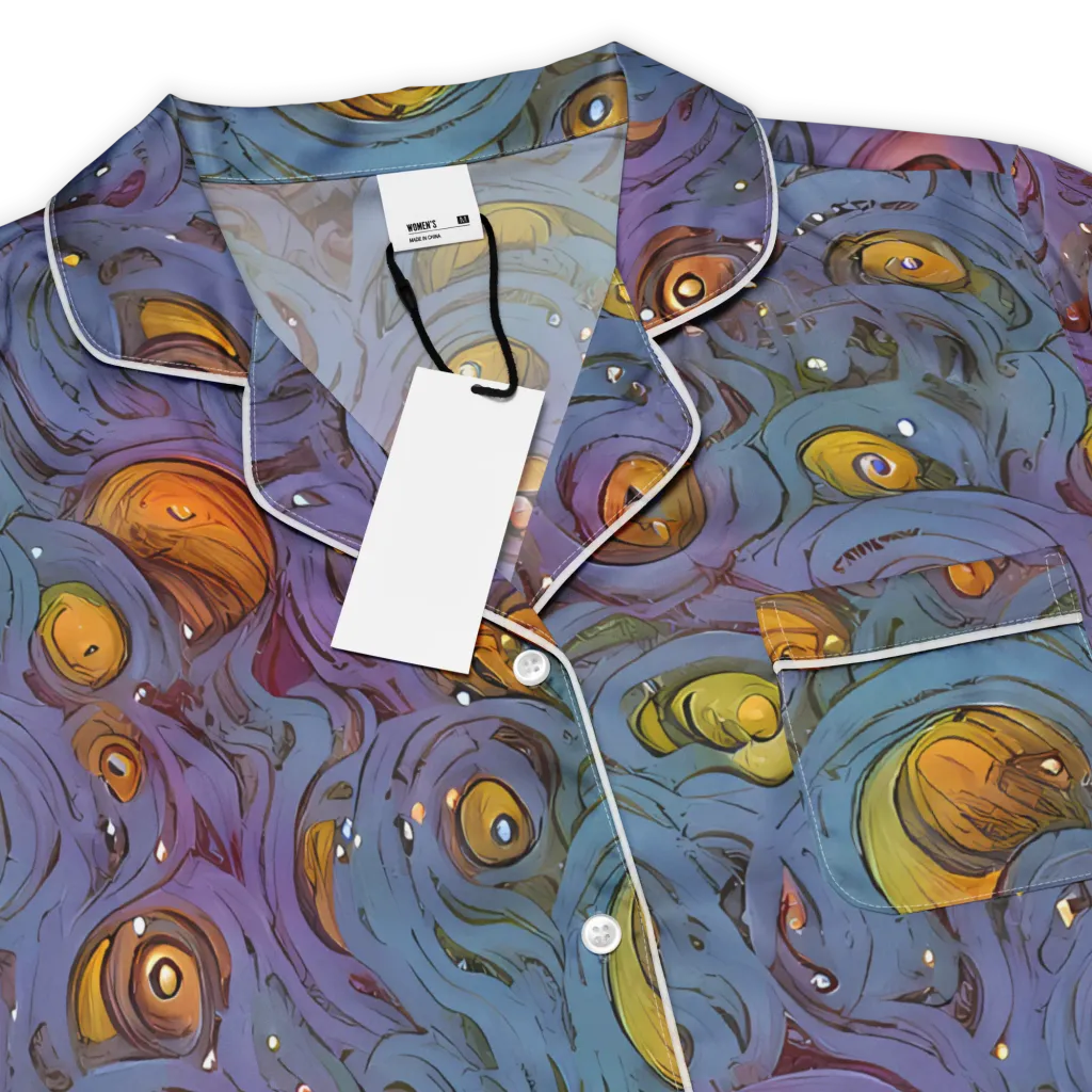 Amber Eye Garden on Women's Short Sleeve Pajama Top — Product details