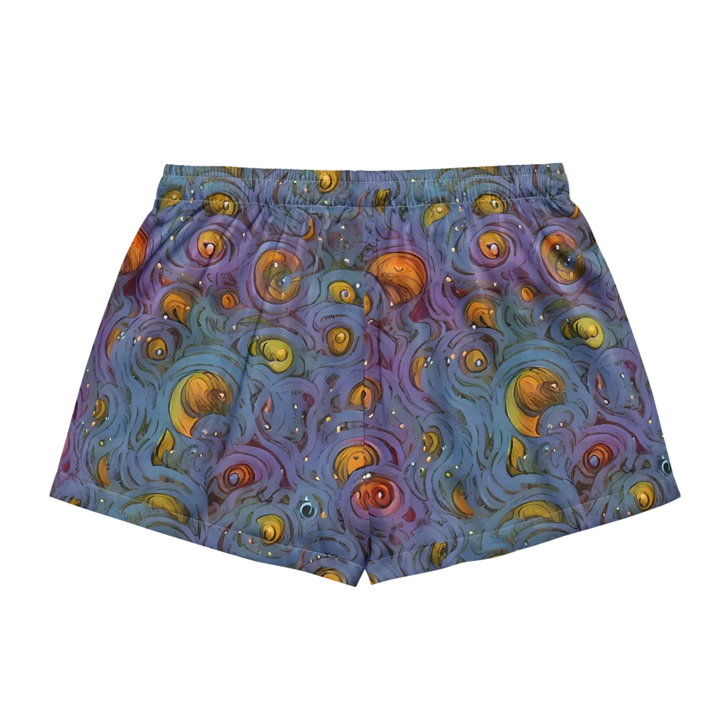 Amber Eye Garden on Women's Pajama Shorts — Back
